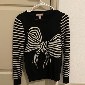 Warm black and white sweater